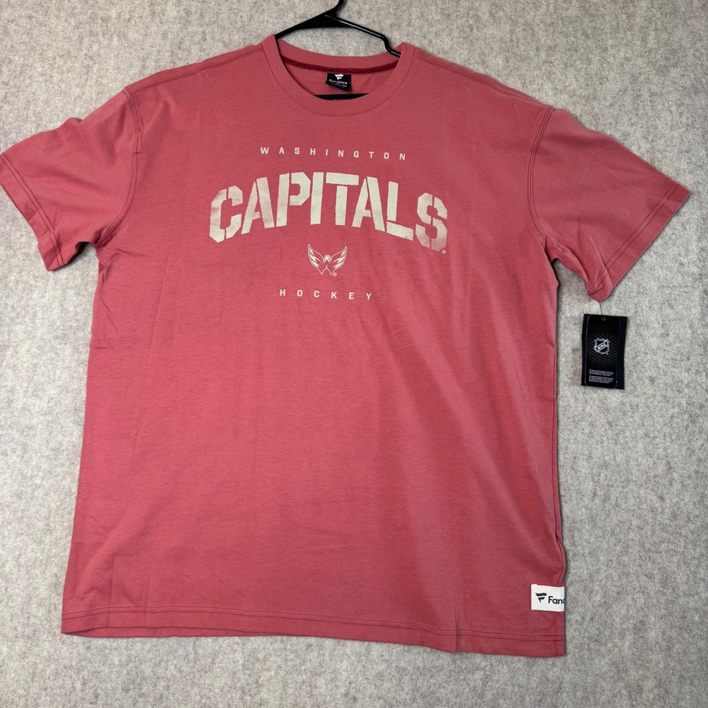 Fanatics Washington Capitals Hockey T-Shirt Mens XL Red Regular Fit NHL Fan Gear